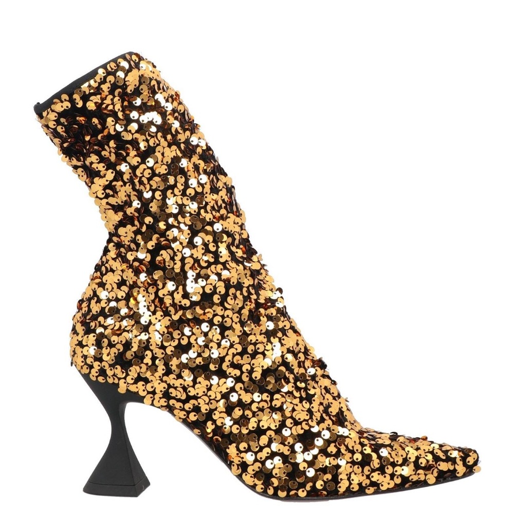 Brand New Spanish Brand RAS Gold Sequin Ankle Boots